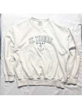 Pacific & Co St Thomas USVI Embroidered Graphic Crewneck Sweatshirt Large